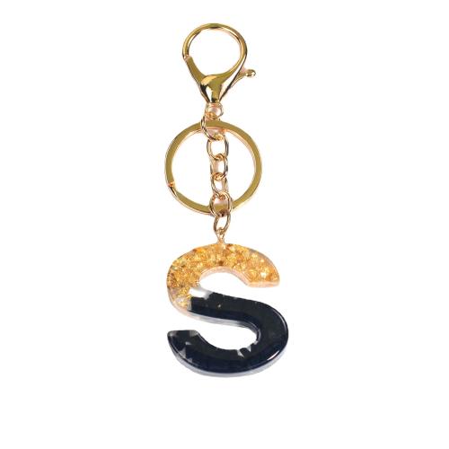 Resin Key Clasp, with Tibetan Style, Alphabet Letter, epoxy gel, Unisex & different styles for choice, Sold By PC