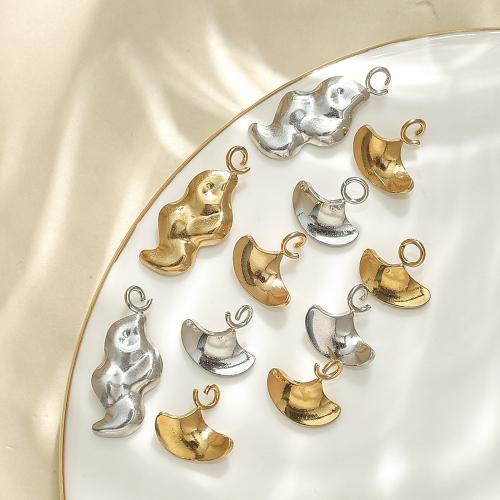 Stainless Steel Pendants, 304 Stainless Steel, irregular, plated, DIY, more colors for choice, 10PCs/Bag, Sold By Bag