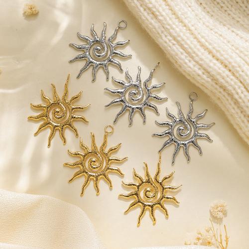 Stainless Steel Pendants, 304 Stainless Steel, Sun, plated, DIY, more colors for choice, 10PCs/Bag, Sold By Bag