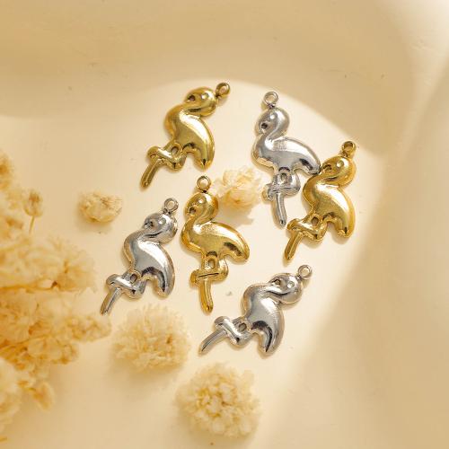 Stainless Steel Animal Pendants, 304 Stainless Steel, Bird, plated, DIY, more colors for choice, 10PCs/Bag, Sold By Bag