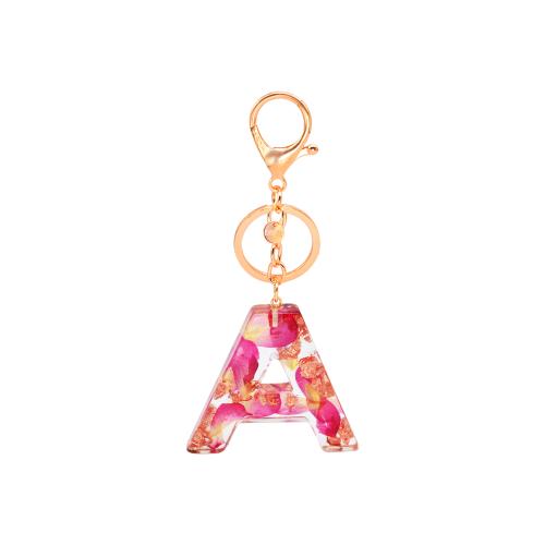Bag Purse Charms Keyrings Keychains, Resin, with Tibetan Style, Alphabet Letter, epoxy gel, Unisex & different styles for choice, Sold By PC