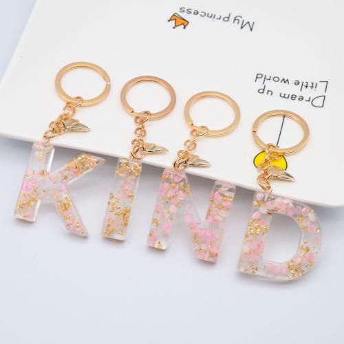Bag Purse Charms Keyrings Keychains, Resin, with Tibetan Style, Alphabet Letter, epoxy gel, different styles for choice & for woman, Sold By PC