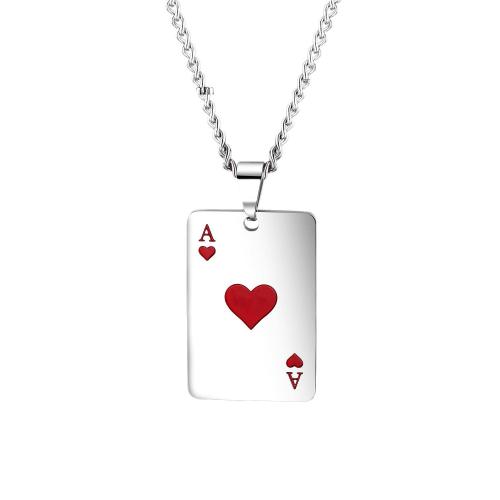 Titanium Steel Pendants, Poker, different styles for choice & enamel, Sold By PC