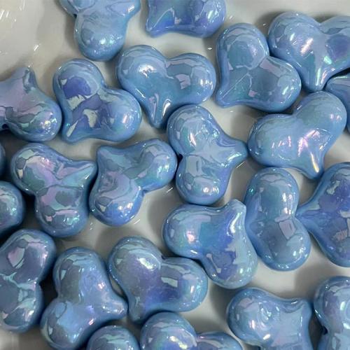 Resin Jewelry Beads, Heart, UV plating, DIY, more colors for choice, 20mm, Sold By PC