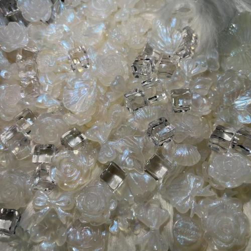 Perles bijoux en résine, modèle mixte & DIY & normes différentes pour le choix, blanc, beads  length 20-35mm, Vendu par PC