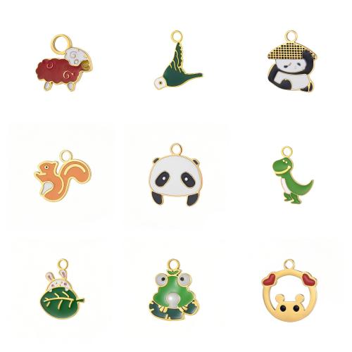 Stainless Steel Animal Pendants, 304 Stainless Steel, gold color plated, DIY & enamel, more colors for choice, Sold By PC