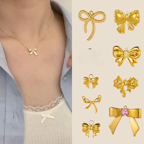 Stainless Steel Pendants, 304 Stainless Steel, gold color plated, DIY & micro pave cubic zirconia, more colors for choice, Sold By PC