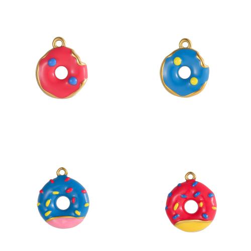 Stainless Steel Pendants, 304 Stainless Steel, gold color plated, DIY & enamel, more colors for choice, Sold By PC