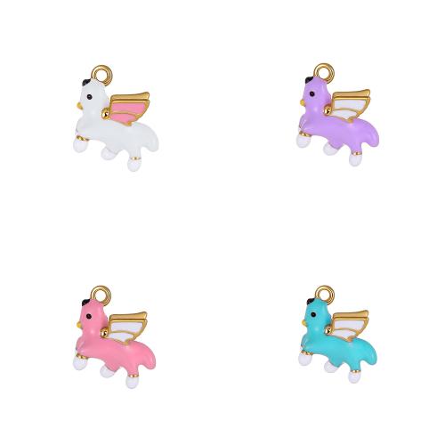 Stainless Steel Animal Pendants, 304 Stainless Steel, gold color plated, DIY & enamel, more colors for choice, Sold By PC