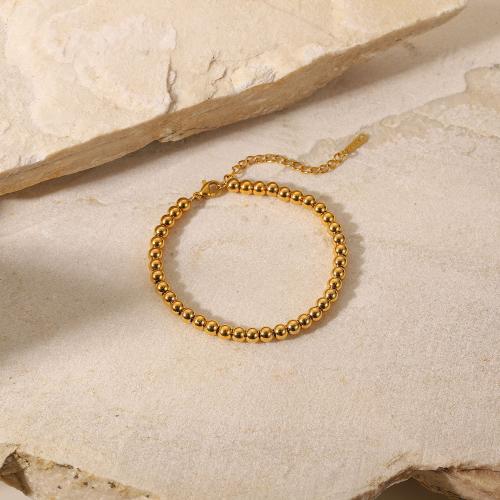 Stainless Steel Jewelry Bracelet, 304 Stainless Steel, 18K gold plated, fashion jewelry & for woman, Sold By PC