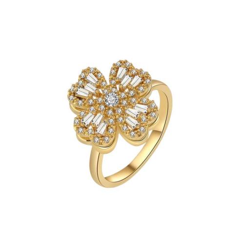 Brass Cuff Finger Ring, plated, rotatable & for woman & with rhinestone, more colors for choice, US Ring Size:7, Sold By PC