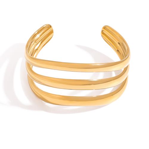 Bracelet en acier inoxydable, Acier inoxydable 304, Placage, bijoux de mode & pour femme & creux, doré, Vendu par PC
