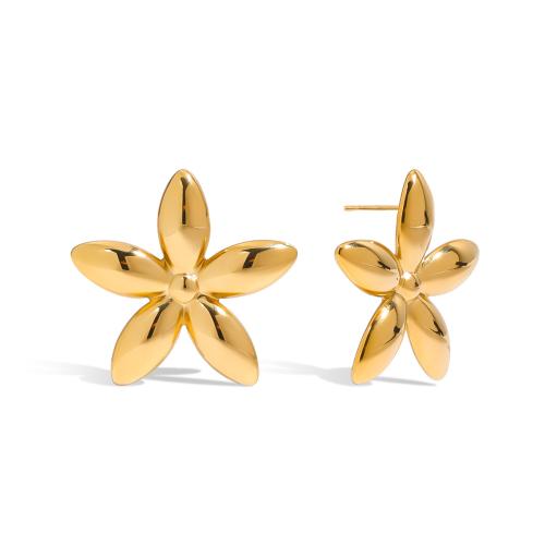 304 Stainless Steel Stud Earring, plated, fashion jewelry & different styles for choice & for woman, golden, Sold By Pair