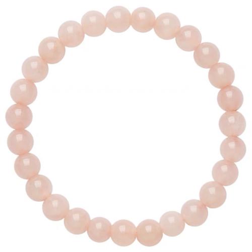 Quartz Bracelets, Rose Quartz, handmade, fashion jewelry & for woman, Length:Approx 17.8 cm, Sold By PC