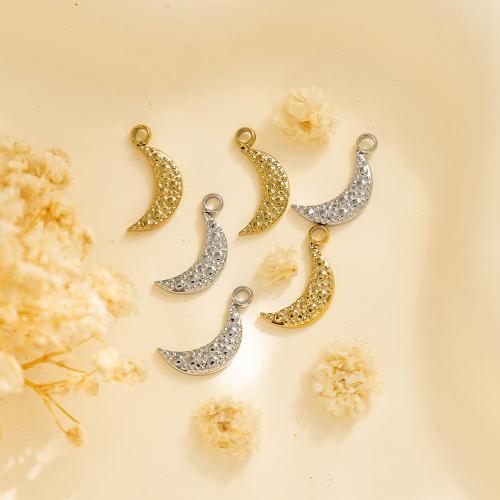 Stainless Steel Pendants, 304 Stainless Steel, Moon, plated, DIY, more colors for choice, Sold By PC