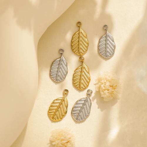 Stainless Steel Pendants, 304 Stainless Steel, Leaf, plated, DIY, more colors for choice, 10PCs/PC, Sold By PC