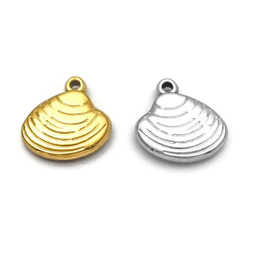 304 Stainless Steel Pendant, Shell, plated, DIY, more colors for choice, 10PCs/Bag, Sold By Bag