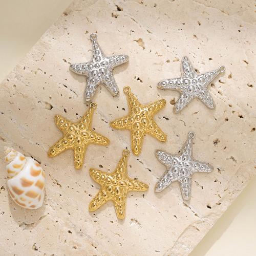 304 Stainless Steel Pendant, Star, plated, DIY, more colors for choice, 10PCs/Bag, Sold By Bag