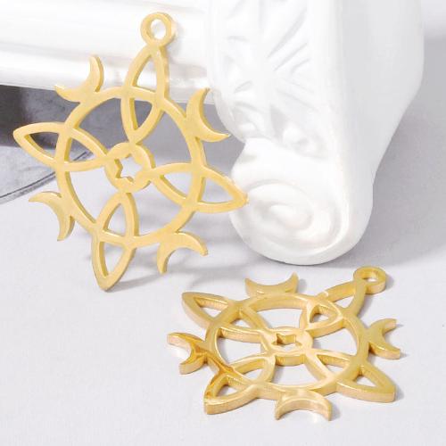 Stainless Steel Pendants, 304 Stainless Steel, Moon and Star, plated, DIY, more colors for choice, 10PCs/Bag, Sold By Bag