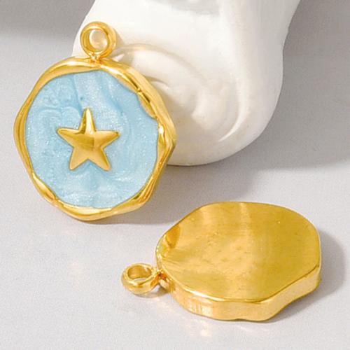 Stainless Steel Pendants, 304 Stainless Steel, pentagram, plated, DIY & enamel, more colors for choice, 10PCs/Bag, Sold By Bag
