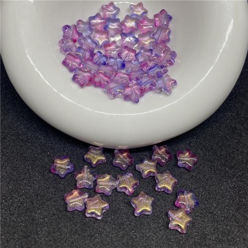 Lampwork Beads, Star, DIY, Random Color, 8mm, Sold By PC