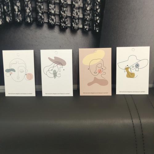 Paper Earring Card, printing, different styles for choice, 100PCs/Set, Sold By Set