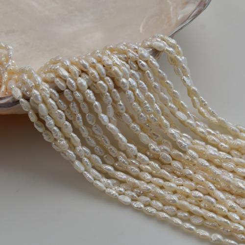 Cultured Baroque Freshwater Pearl Beads, irregular, plated, DIY, white, 4x5mm, Sold By Strand