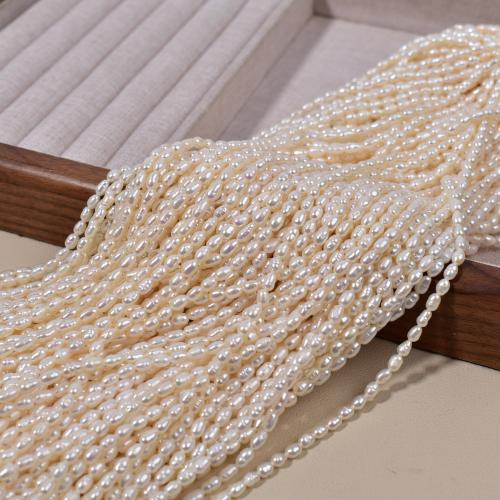 Cultured Baroque Freshwater Pearl Beads, irregular, plated, DIY, white, 3x4mm, Sold By Strand