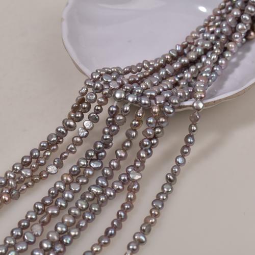 Freshwater Pearl Beads, Baroque, plated, DIY, more colors for choice, 4x5mm, Sold By Strand