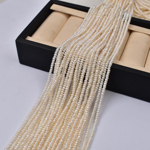 Freshwater Pearl Beads, Keshi, plated, DIY, white, 2x4mm, Sold By Strand