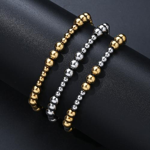 Stainless Steel Jewelry Bracelet, 304 Stainless Steel, gold color plated, fashion jewelry, more colors for choice, Sold By PC