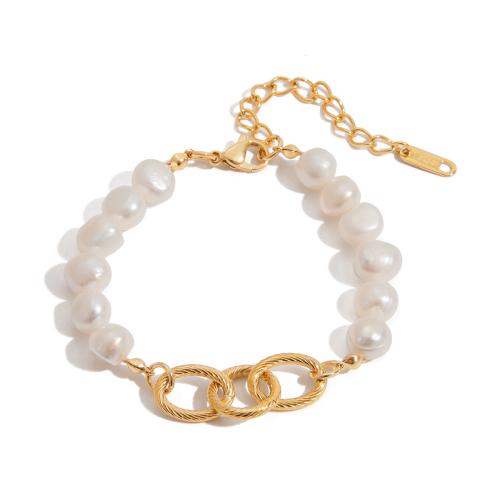 304 Stainless Steel Jewelry Set, with Plastic Pearl, 18K gold plated, fashion jewelry & different styles for choice & for woman, Sold By PC
