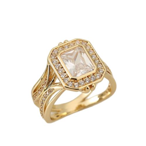 Brass Finger Ring, with Cubic Zirconia, plated, different size for choice & for woman & with rhinestone & hollow, more colors for choice, Sold By PC