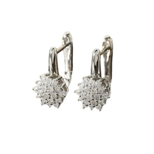 Befestiger Zirkonia Messing Ohrring, plattiert, Modeschmuck & Micro pave Zirkonia & für Frau, keine, verkauft von Paar
