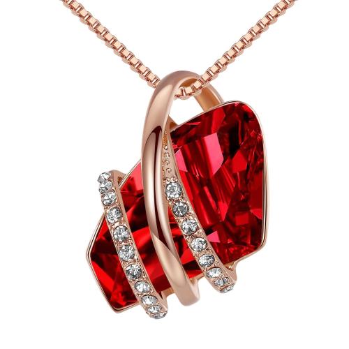 Tibetan Style Jewelry Necklace, with Crystal, plated, fashion jewelry & for woman & with rhinestone, more colors for choice, Length:Approx 41-50 cm, Sold By PC