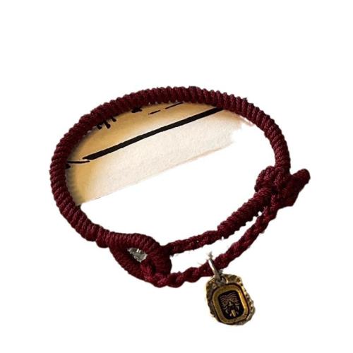 Mode Armband Schnur, Terylen Schnur, mit Zinklegierung, handgemacht, Modeschmuck & für Frau, keine, Länge:ca. 17.8 cm, verkauft von PC