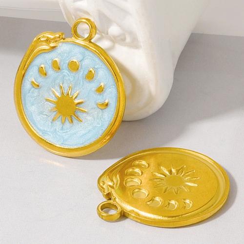 Edelstahl Schmuck Anhänger, 304 Edelstahl, Mond und Sterne, plattiert, DIY & Emaille, keine, 10PCs/Tasche, verkauft von Tasche