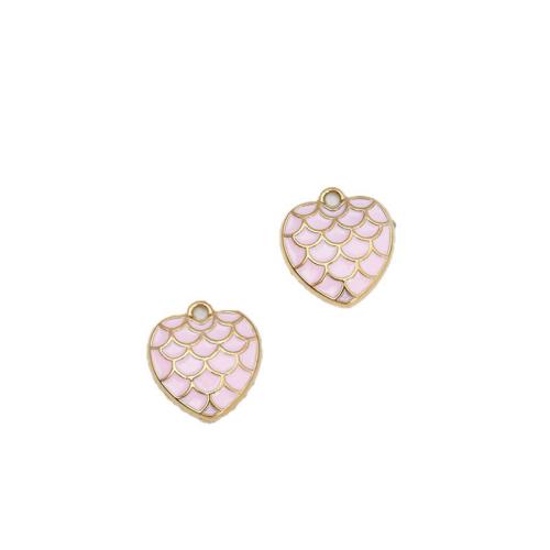 Stainless Steel Heart Pendants, 304 Stainless Steel, plated, DIY & enamel, more colors for choice, 10PCs/Bag, Sold By Bag