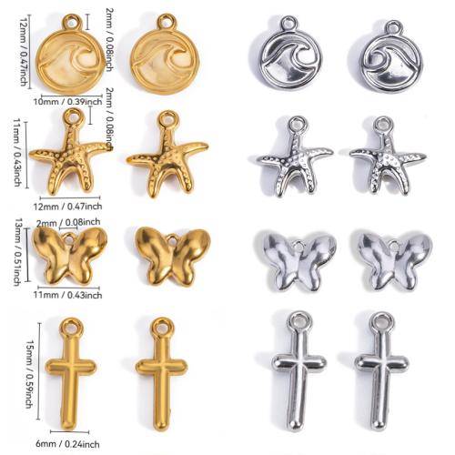 Stainless Steel Pendants, 304 Stainless Steel, plated, DIY, more colors for choice, 100PCs/Bag, Sold By Bag