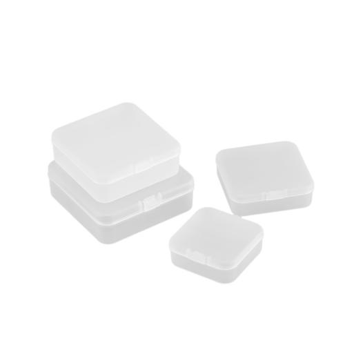 Polypropylene(PP) Storage Box, Square, dustproof & different size for choice & frosted, white, Sold By PC