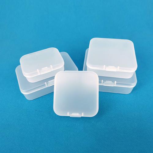Polypropylene(PP) Storage Box, Square, dustproof & different size for choice & frosted, white, Sold By PC