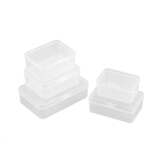Polypropylene(PP) Storage Box, Rectangle, dustproof & different size for choice & translucent, white, Sold By PC