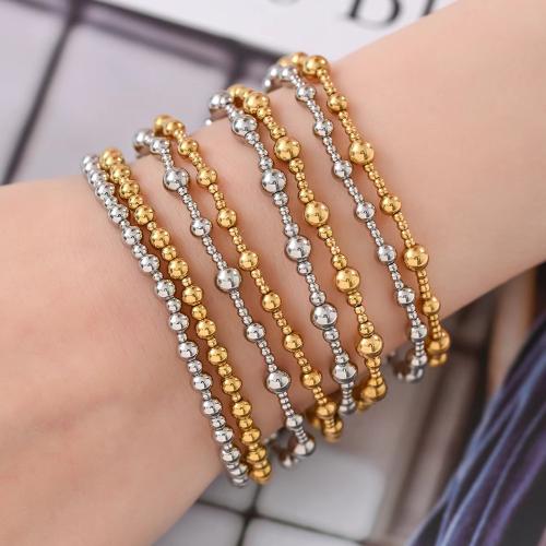 304 Stainless Steel Bracelet, gold color plated, fashion jewelry, more colors for choice, Sold By PC