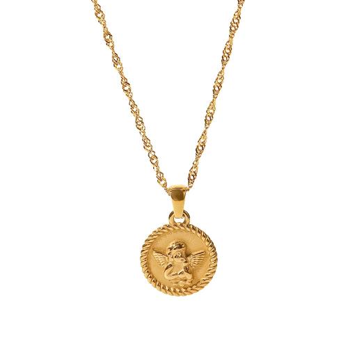 Stainless Steel Jewelry Necklace, 304 Stainless Steel, 18K gold plated, fashion jewelry & for woman, Sold By PC