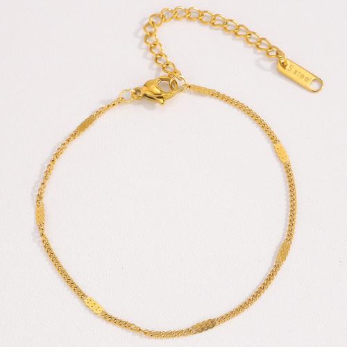 Stainless Steel Jewelry Bracelet, 304 Stainless Steel, plated, fashion jewelry & for woman, golden, Sold By PC