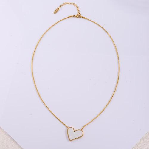 304 Stainless Steel Necklace, with Acrylic, gold color plated, fashion jewelry & for woman, more colors for choice, Length:Approx 41-50 cm, Sold By PC