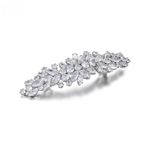 Hair Bun Maker, Brass, with Cubic Zirconia, plated, for bridal & for woman, more colors for choice, Sold By PC
