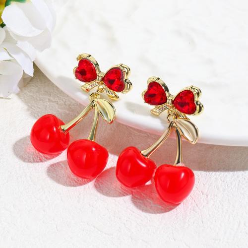 Tibetan Style Drop Earrings, with Acrylic, plated, fashion jewelry & for woman & enamel, Sold By PC