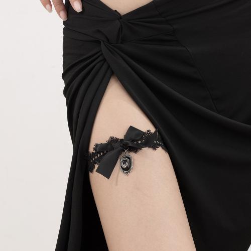 Velveteen Leg Chain, with Polyester Yarns & Lace & Polyester & Plastic Pearl & Tibetan Style, different styles for choice & for woman, more colors for choice, Sold By PC