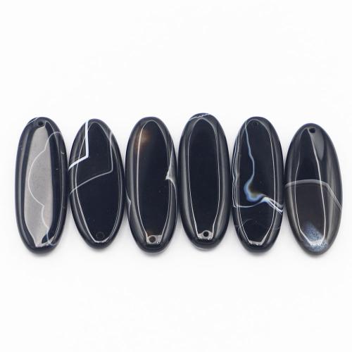 Schwarzer Achat Anhänger, DIY, schwarz, 60x55mm, verkauft von PC